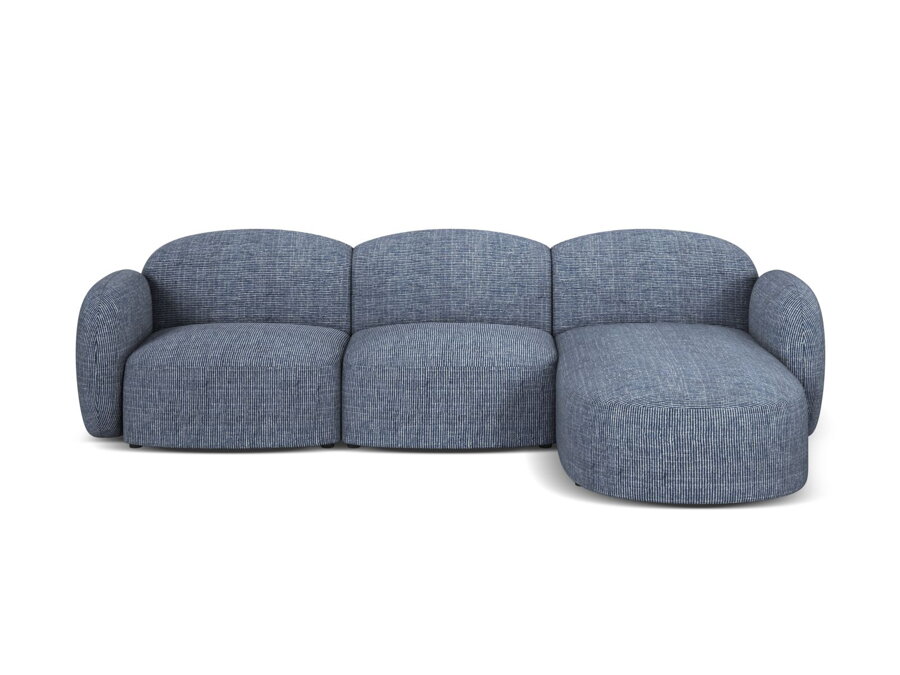 4-miestna modulárna sedačka Blair v čalúnení modrejmelanž farby.