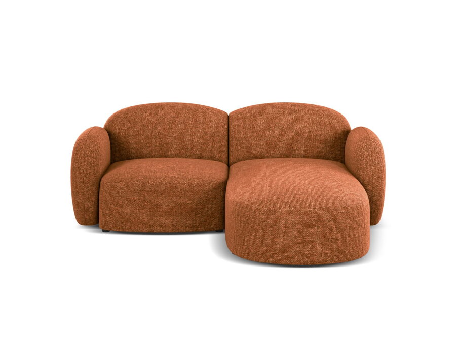 3-miestna modulárna sedačka Blair v čalúnení tehlovej oranžovej farby.