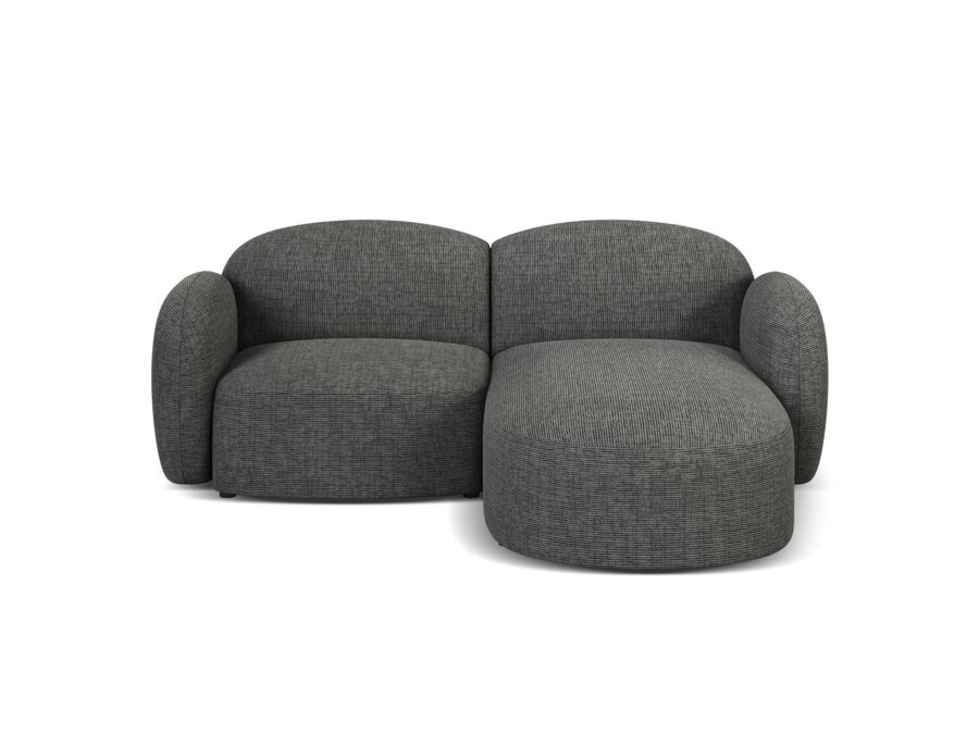 3-miestna modulárna sedačka Blair v čalúnení tmavosivej farby.