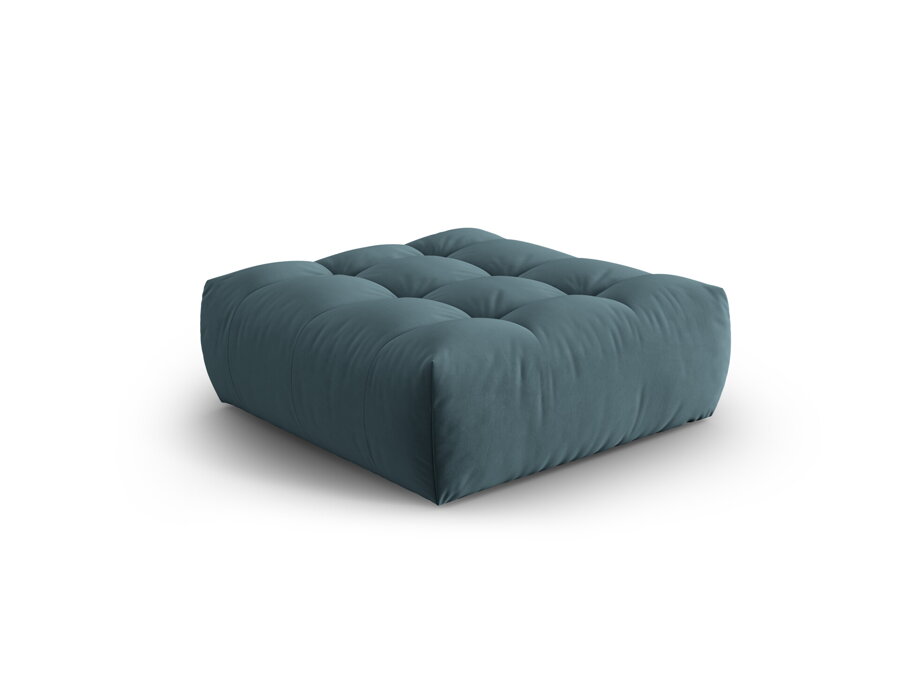 Puf Bloom v pastelovej modrej farbe.