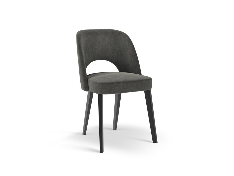 Stolička Bowe v čalúnení Chenille (Rebel) v odtieni Dark Grey.