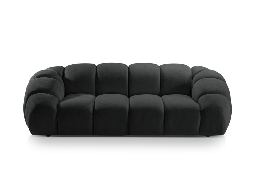 Antracitová pohovka Diana v kvalite látky Structured fabric (Bubble 3).