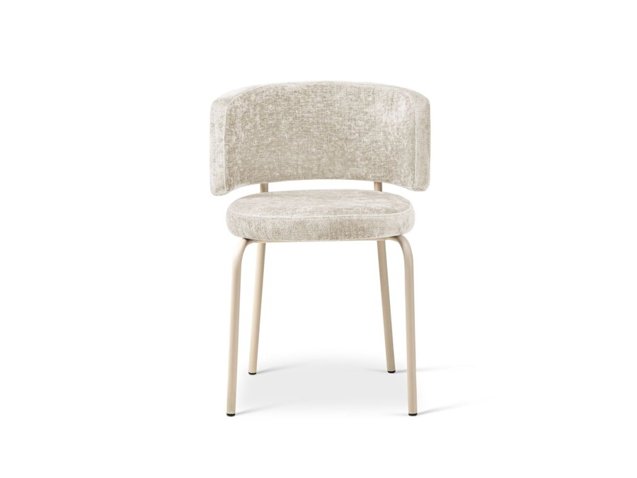 Stolička Dora v čalúnení Velvet (Magic) v odtieni Almond Beige.