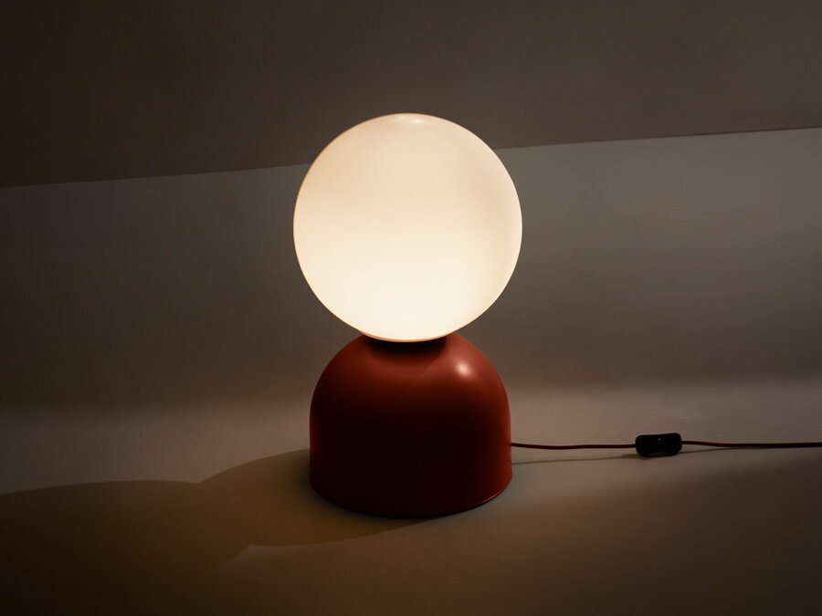 Ely asztali lámpa, 52 cm – sötétpiros