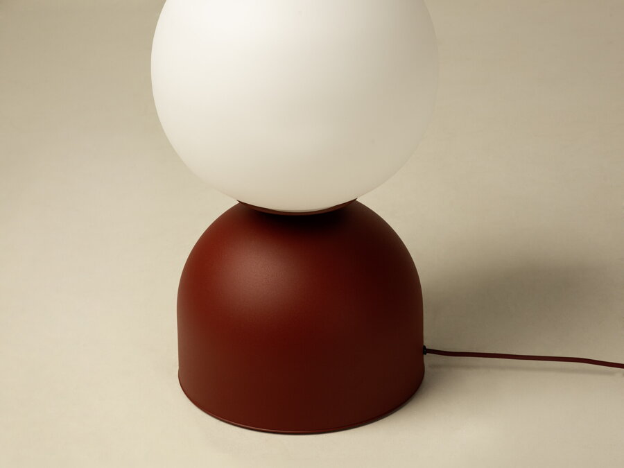 Ely asztali lámpa, 52 cm – sötétpiros