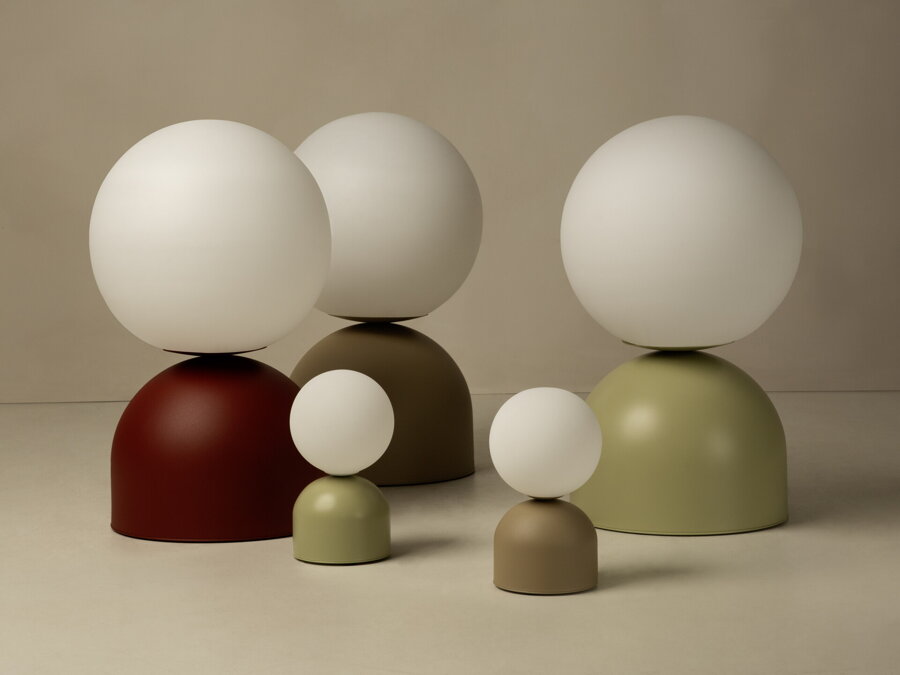 Ely asztali lámpa, 52 cm – sötétpiros