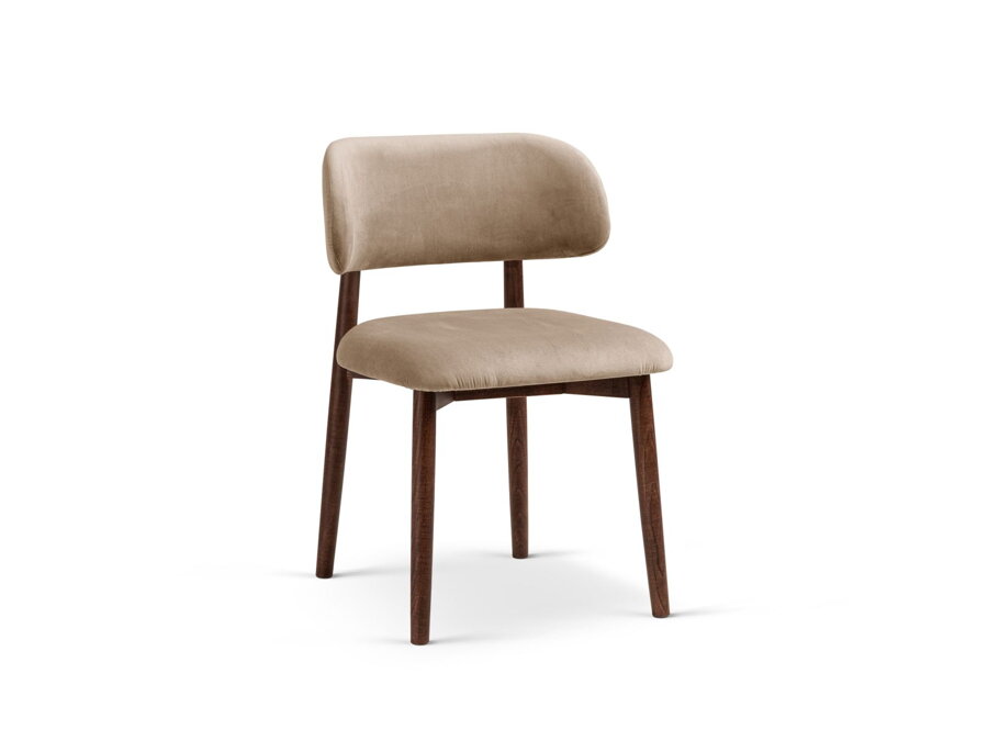 Stolička Evan v čalúnení Velvet (Magic) v odtieni Almond Beige.