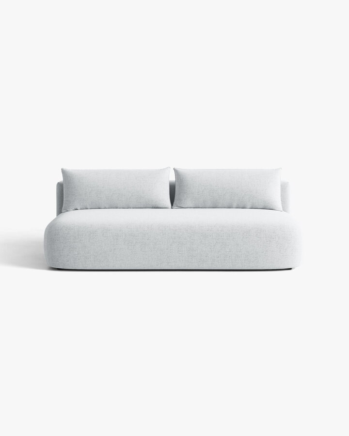 Pohovka Hena v čalúnení Structured fabric (Moly) v odtieni Light grey.