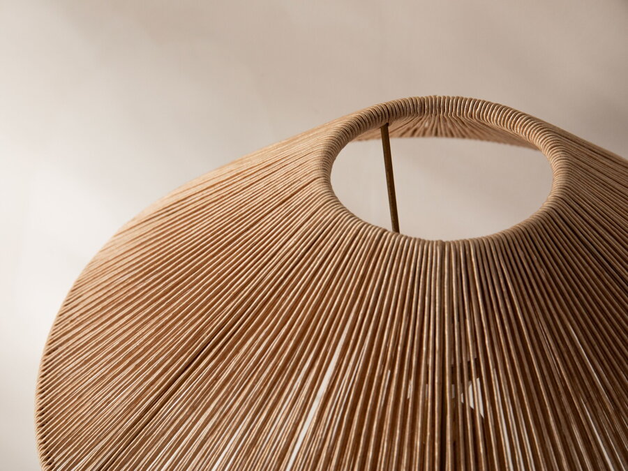 Detail na tienidlo z viskózového povrazu.