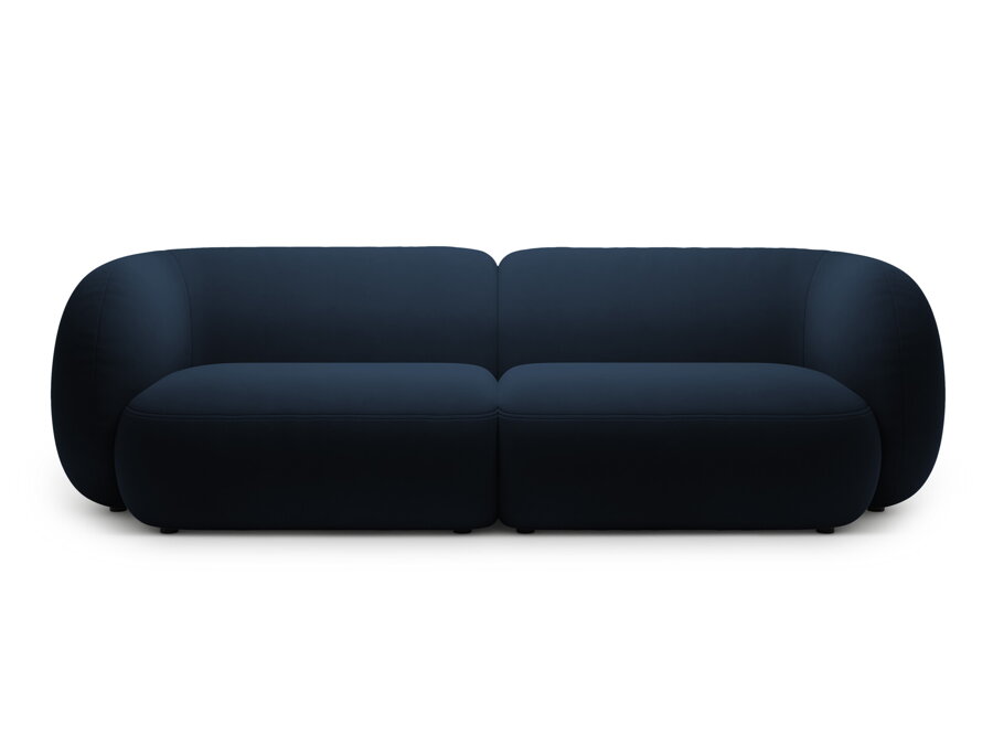 4-miestna pohovka Kate v čalúnení tmavomodrej farby.
