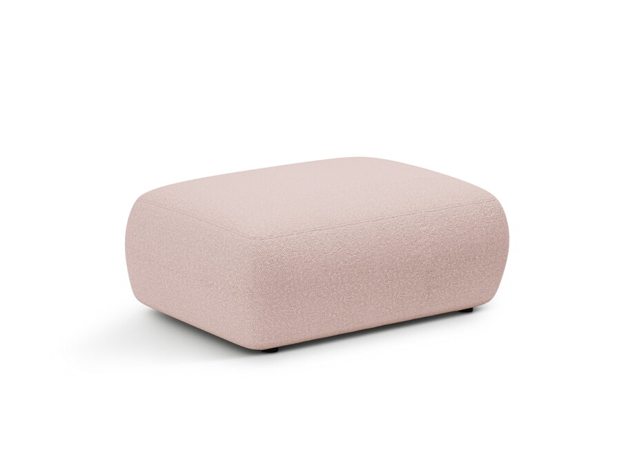 Puf Kate v čalúnení ružovej farby.