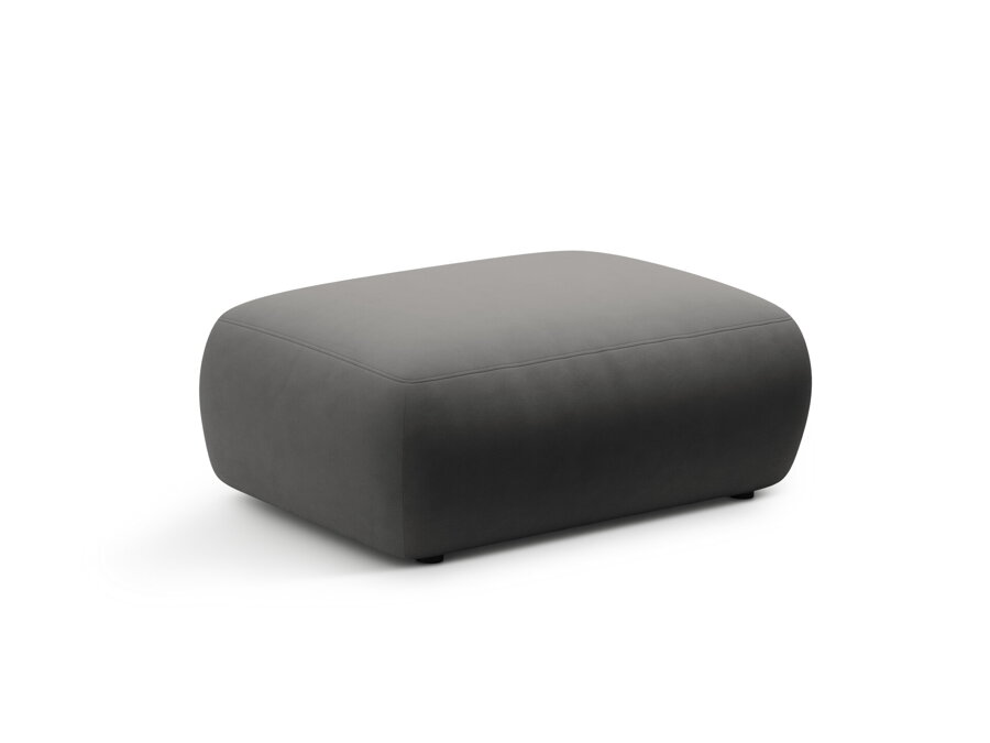 Puf Kate v čalúnení tmavosivej farby.
