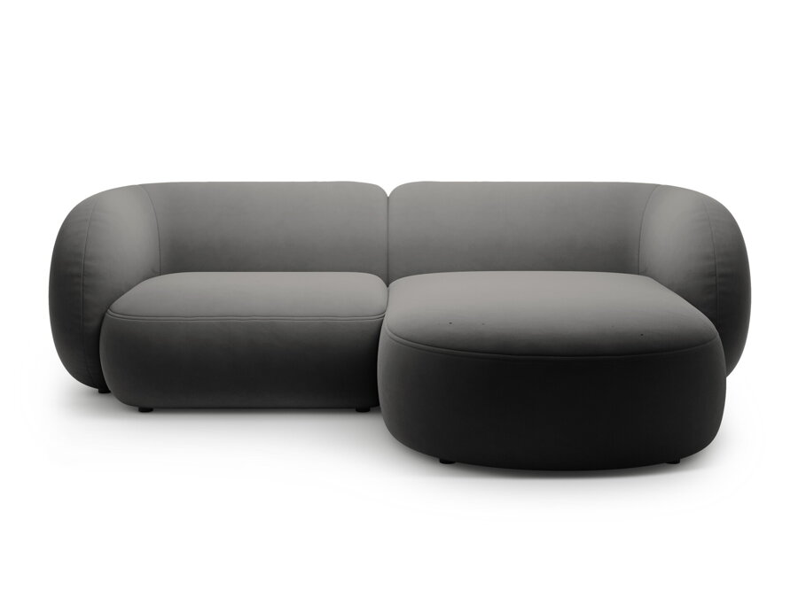 2-miestna modulárna rohová sedačka Kate v čalúnení tmavosivej farby.