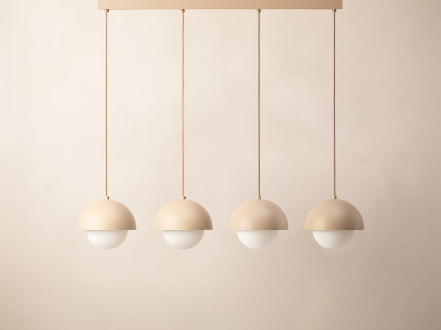 Kora 4 függőlámpa, 83 cm – homokszínű