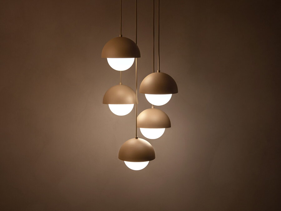 Kora 5 függőlámpa, 32 cm – homokszínű