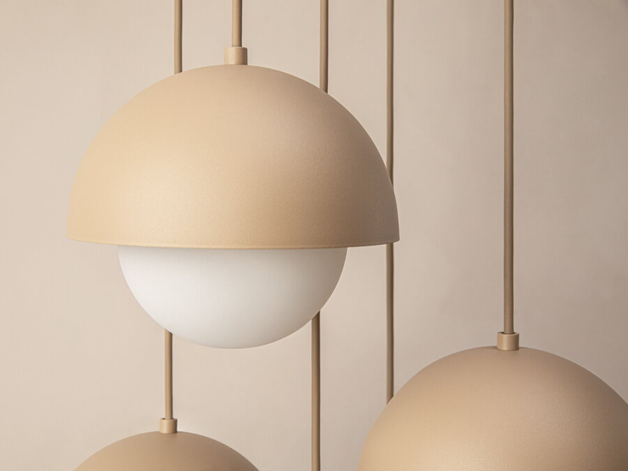 Kora 5 függőlámpa, 32 cm – homokszínű