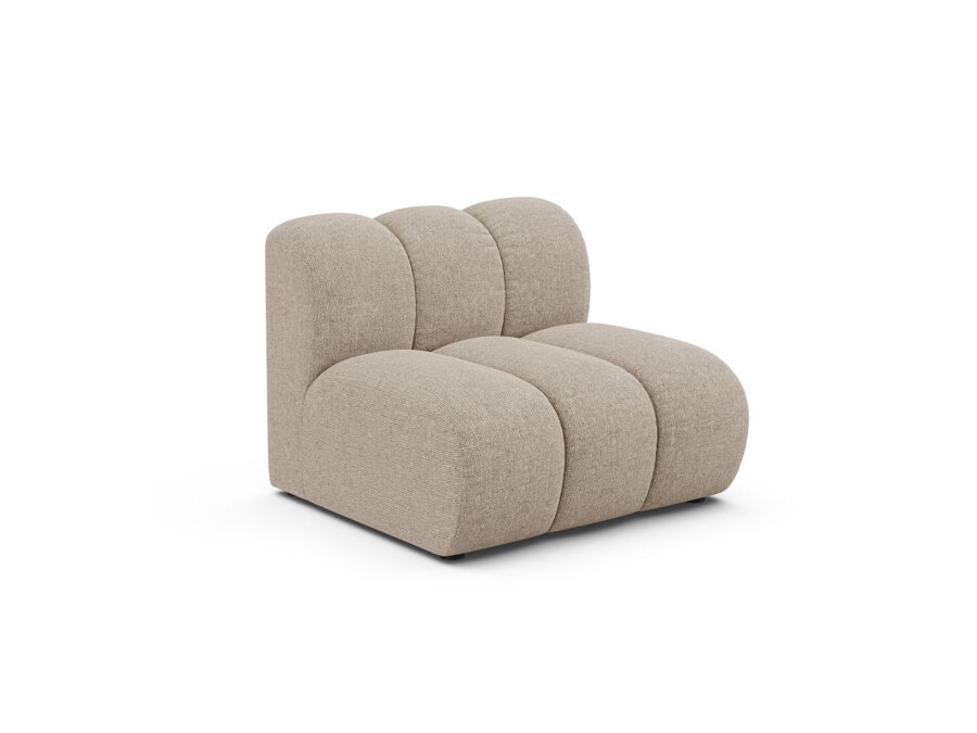 Modul sedačky Lupine v šírke 90 cm, v čalúnení tmavej béžovej farby,