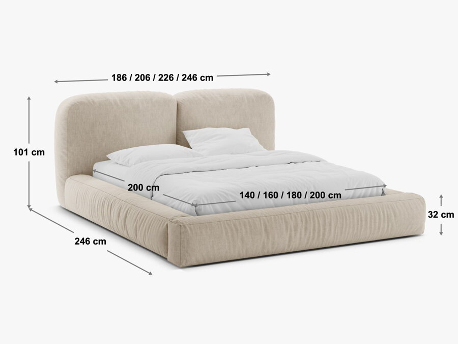 Rozmery postele Martina.