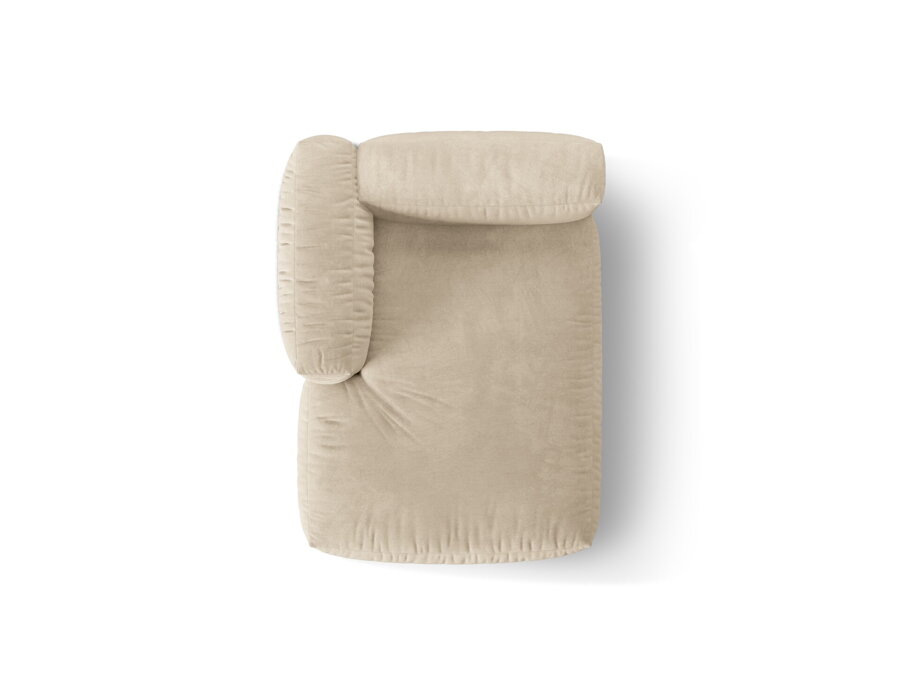 Modul Martina Chaise lounge v čalúnení svetlej béžovej farby.