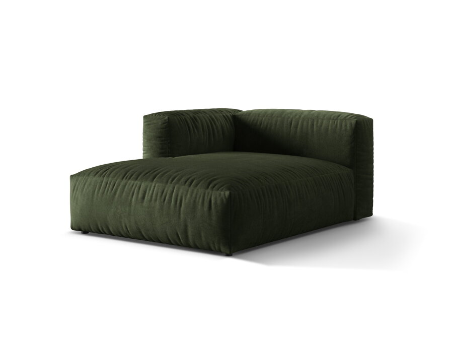 Modul Martina Chaise lounge v čalúnení zelenej farby.