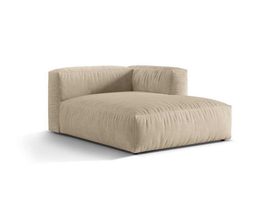 Modul Martina Chaise lounge v čalúnení svetlej béžovej farby.