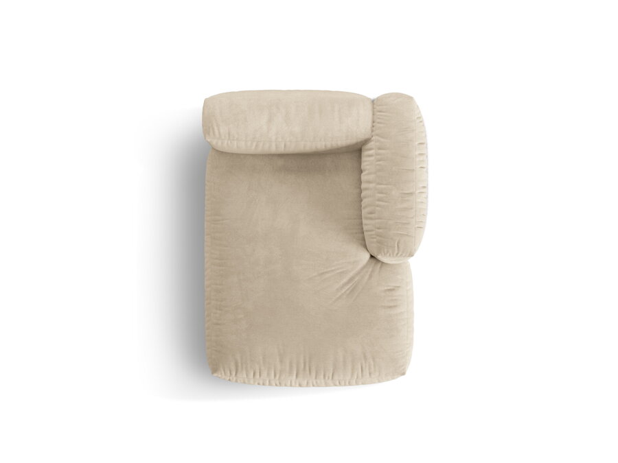 Modul Martina Chaise lounge v čalúnení svetlej béžovej farby.