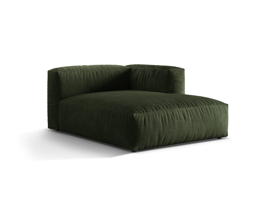 Modul Martina Chaise lounge v čalúnení zelenej farby.