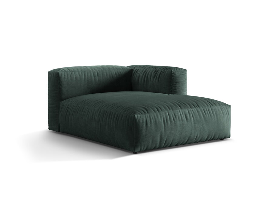 Modul Martina Chaise lounge v čalúnení tyrkysovej farby.