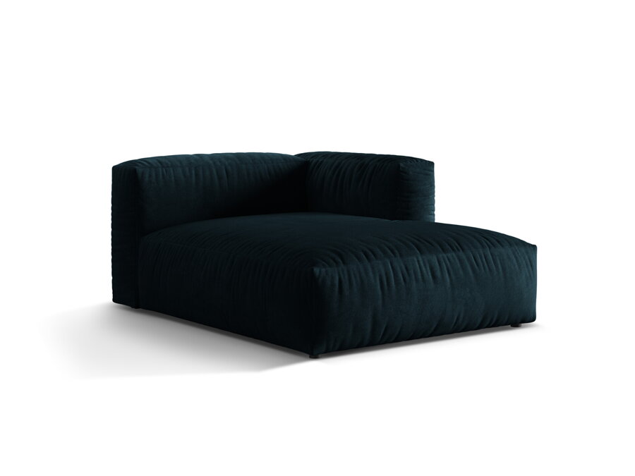 Modul Martina Chaise lounge v čalúnení tmavomodrej farby.