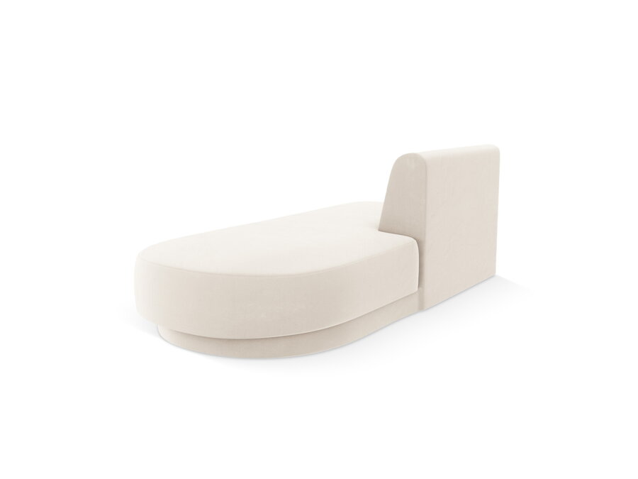 Svetlý béžový modul Chaise longues modulárnej sedačky Miley.