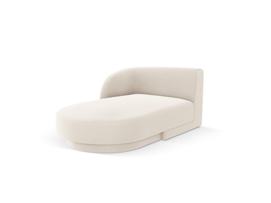 Modul Chaise longues v čalúnení Velvet (Bluvel) vo farbe Light beige.