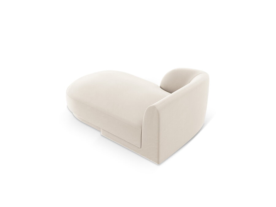 Modul Chaise longues v čalúnení Velvet (Bluvel) vo farbe Light beige.