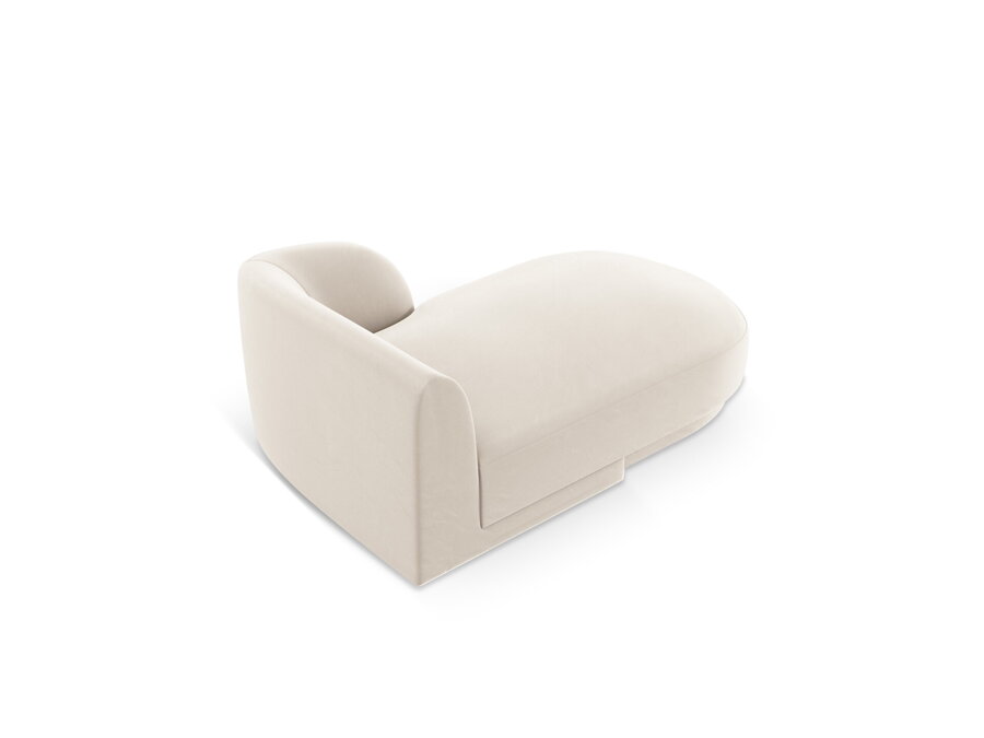 Modul Chaise longues vo svetlom béžovom čalúnení.