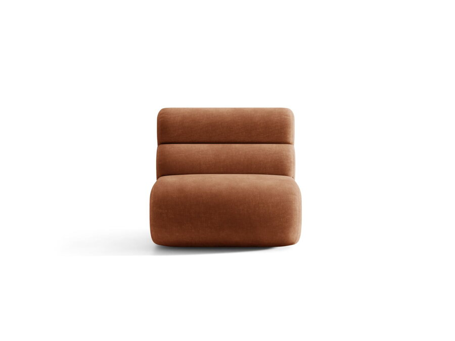Centrálny modul Neo v čalúnení Chenille (Golden) v odtieni Terracotta.