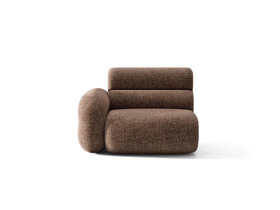 Modul Neo v čalúnení Chenille (SILENCIO) v odtieni Brown.