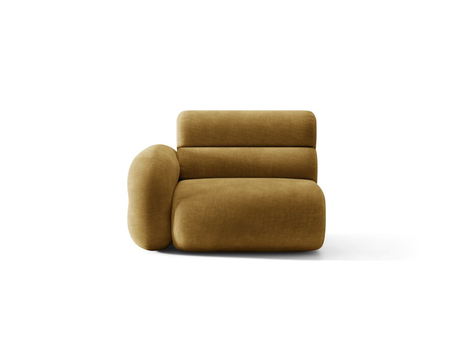 Modul Neo v čalúnení Chenille (Golden) v horčicovej farbe.