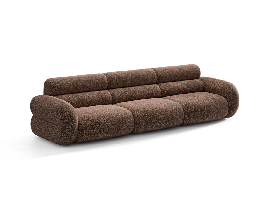Sedačka Neo v čalúnení Chenille (SILENCIO) v hnedej farbe.