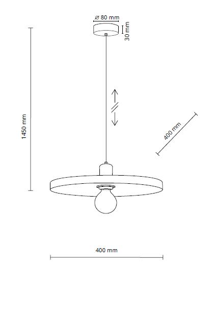 Rozmery lampy Ori.