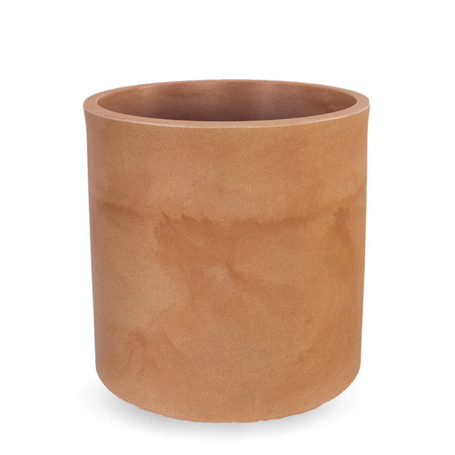 Dizajnový plastový kvetináč do exteriéru 80 cm vo farbe terracotta