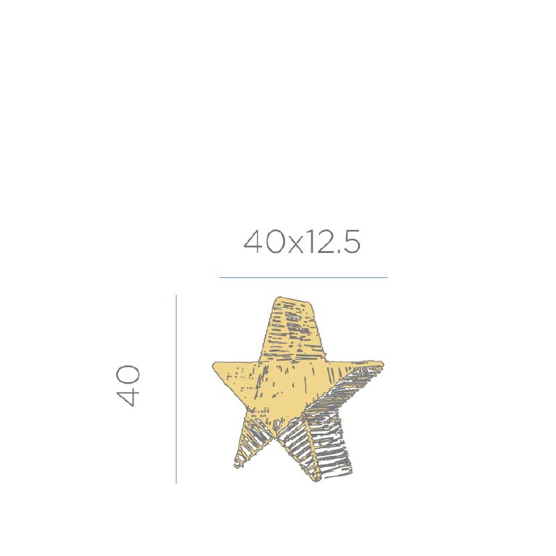Rozmery dekoratívnej lampy Sisine Star 40