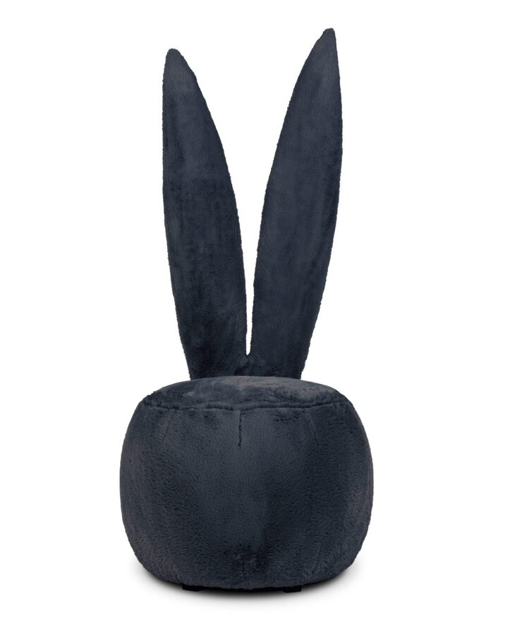 Tmavomodrý puf Bunny Guys v tvare zajaca.