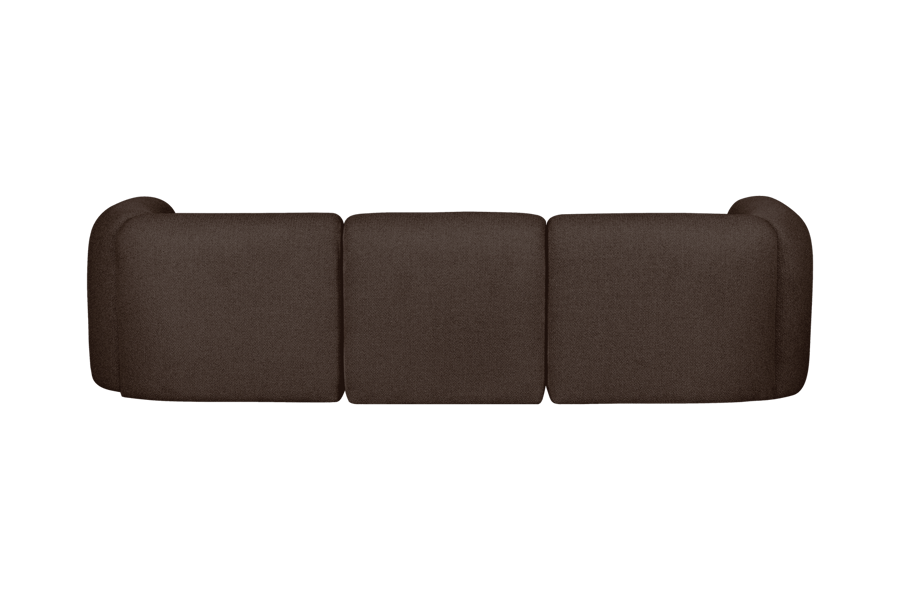 Flom Chocolate Brown Bouclé kanapé, 3 személyes sarok – sötétbarna