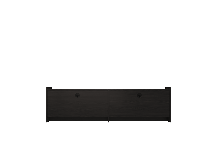 Tv stolík Hido Drawers Black Oak – čierny/melamín