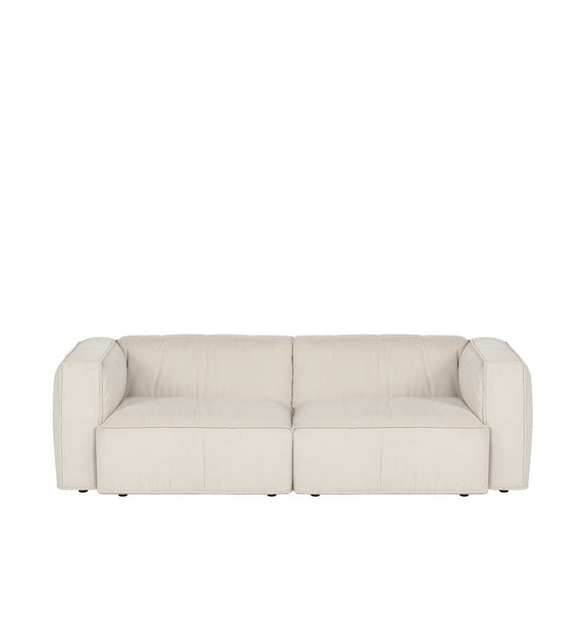 Lobi Beige Corduroy ágyazható kanapé, 3 személyes – bézs
