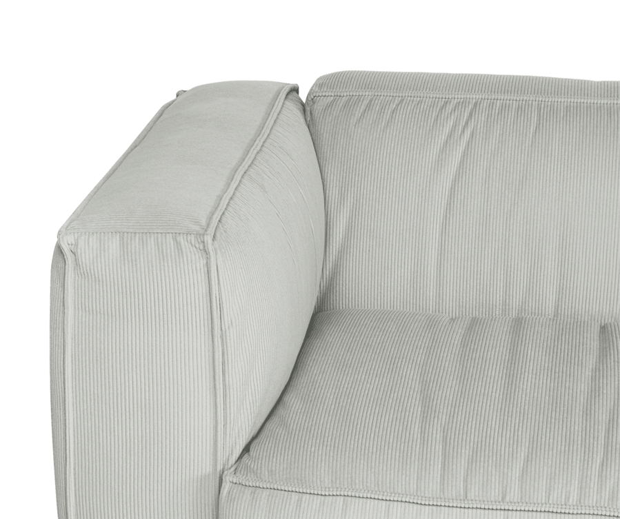 Lobi Chalk Grey Corduroy kanapé, 3 személyes – szürke