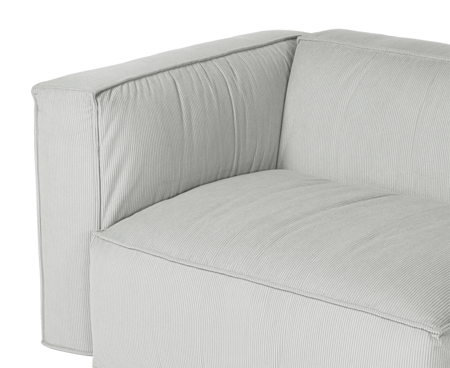 Lobi Chalk Grey Corduroy kanapé, 3 személyes – szürke