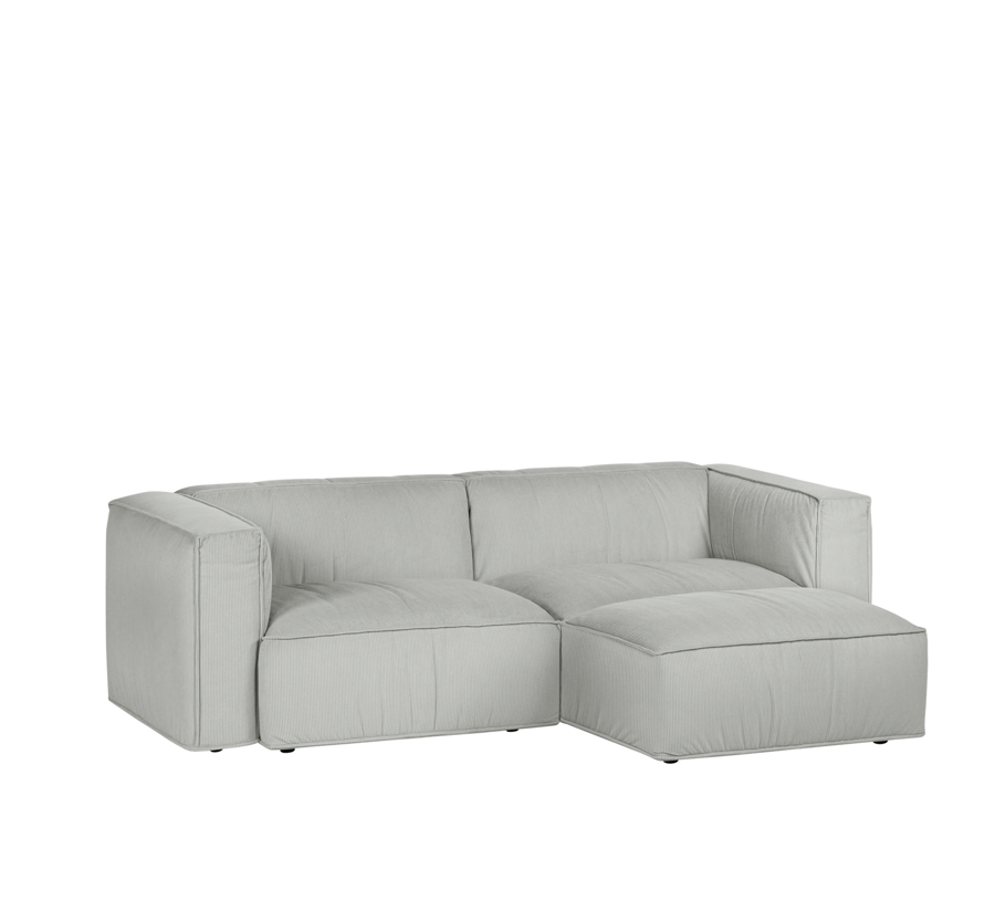Lobi Chalk Grey Corduroy ottoman – szürke