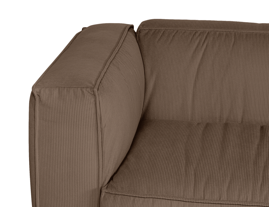 Lobi Mocha Brown Corduroy kanapé, 3 személyes – barna