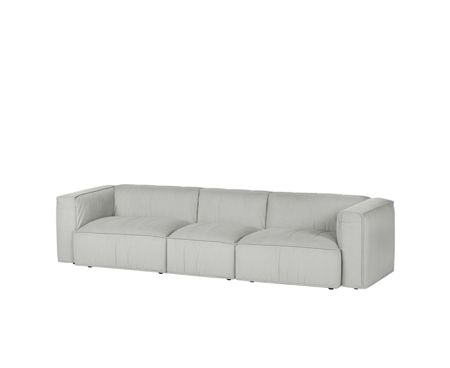 Lobi Chalk Grey Corduroy kanapé, 4 személyes – szürke