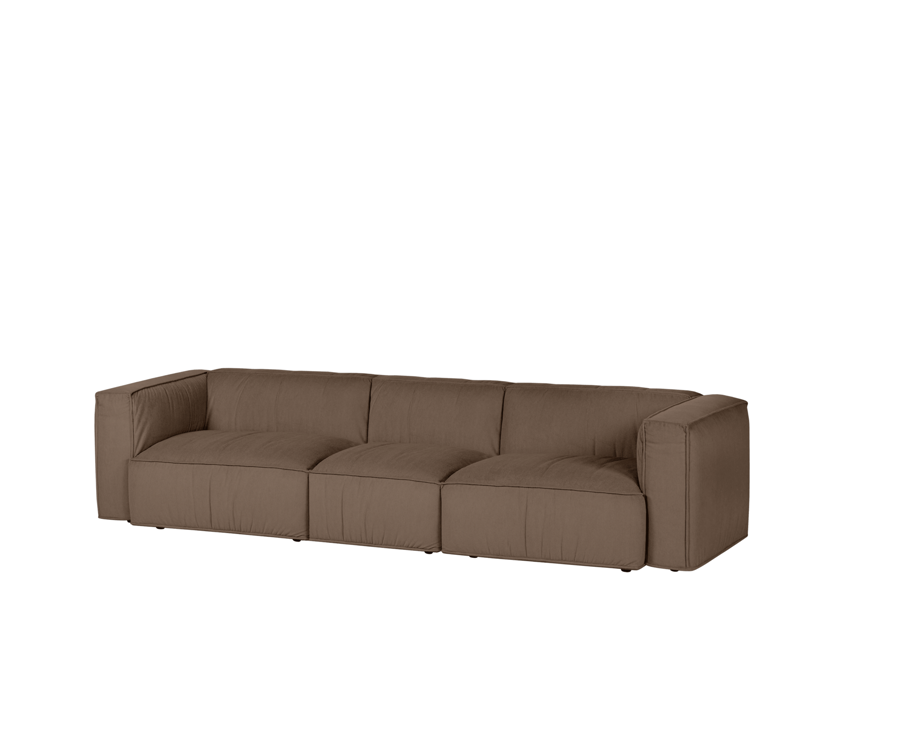 Lobi Mocha Brown Corduroy kanapé, 4 személyes – barna